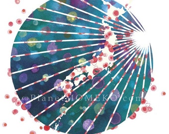 LOVE heals JAPAN - 8.5x11 Fine Art giclee print. 100 % profit donation to Japan Relief Efforts, charity art, help,love,aid