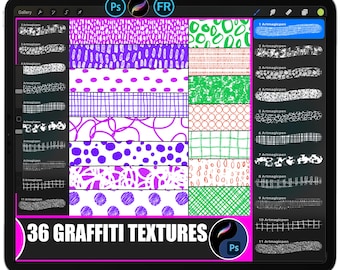 Nature & Geometric Procreate Texture Brushes | Seamless Pattern Brush ...