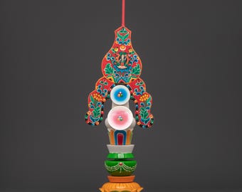 Handgemaakte pujaoffer Torma | Houten torma voor boeddhistische vajrayanabeoefening | Heilig ritueel item voor altaar, meditatie en spirituele toewijding