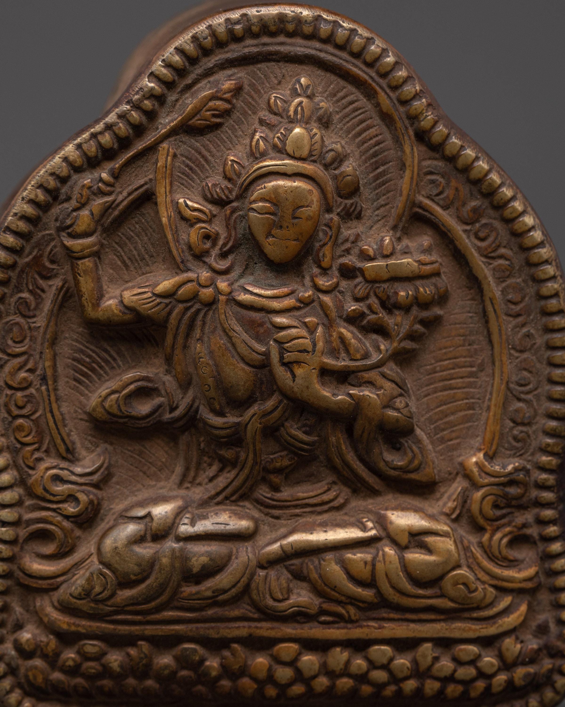 最強の金運！Ghau prayer box 彩繪 手描きザキラムペンダント八吉祥 Sacred Mantra Ghau Box | Tibetan Buddhist Copper Prayer Box