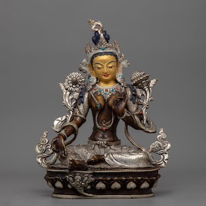 Green Tara Beloved Deity in Tibetan Buddhism | Divine Feminine Art | Himalayan Buddhist Goddess for Altar and Shrine Decor | Sacred Gift