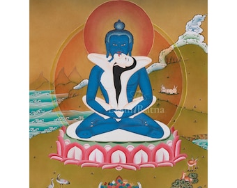 Samantabhadra Buddhist Art | Enlightened Wisdom and Purity | Wall Hanging