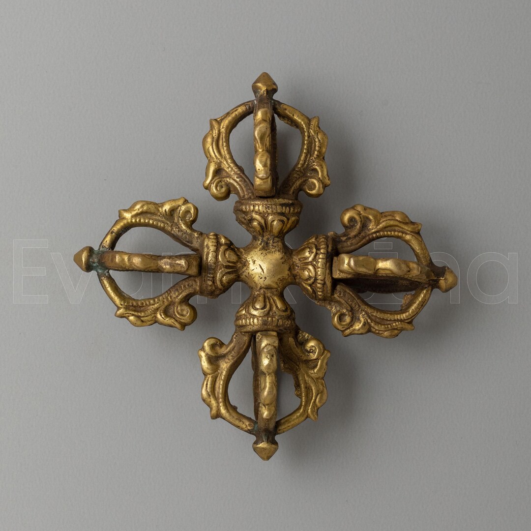 Buddhist Vishwo Vajra | Tibetan Ritual Tool | Handcrafted Brass for ...