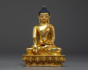 釈迦牟尼仏の古代像 | 仏教の創始者ゴータマ・ブッダの手彫り瞑想彫刻