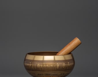 Sound Healing Instrument | Tibetan Singing Bowl for Meditation, Chakra Balance, Spiritual Energy, Mindfulness, Relaxation & Wellness Gift