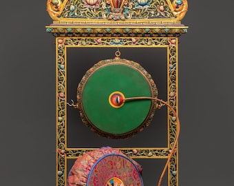 Handcrafted Tibetan Ritual Dhangro Drum | for Ceremonial & Sound Healing Use