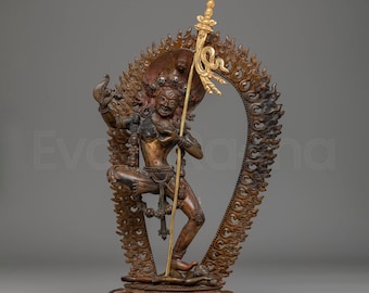 Handmade Machig Labdron Statue | Tibetan Buddhist Yogini Copper