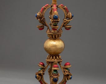 Vajra | Tibetan Thunderbolt Dorje | Esoteric Ritual Object | Handcrafted Vajra | Spiritual Protection and Meditation Tool | Made in Nepal