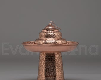 Traditional Tibetan Tea Cup Cover | Ritual Cover for Puja Offerings | Handcrafted Tibetan Decor for Meditation, Prayer and Spiritual Rituals