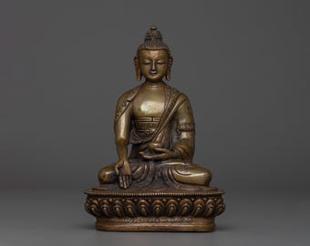 ラトナサンバヴァ仏像 | 南方仏 | 酸化銅 | 悟りを開いた聖なる神 芸術