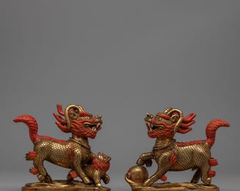 Chi Lin Qilin Kylin-standbeeld | Feng Shui-decor voor overvloed en bescherming | Himalayan Guardian-sculptuur voor thuis, op kantoor en in de spirituele ruimte