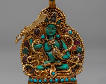 Manjushri Bodhisattva Pendant | Adorn Yourself with Divine Wisdom and Enlightenment | Handcrafted Tibetan Amulet for Clarity, Knowledge