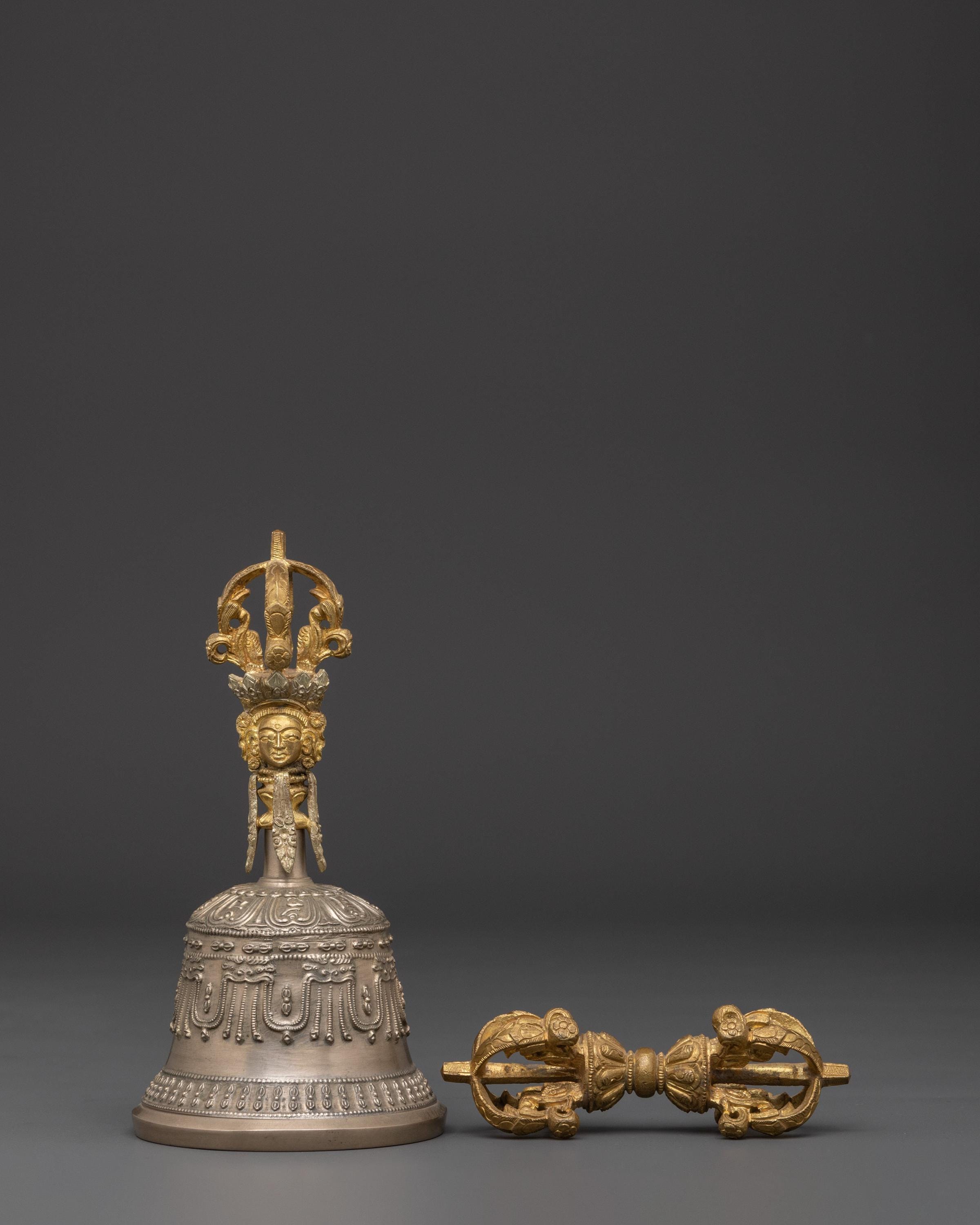 Handcrafted Buddhist Bell and Vajra | Meditation Tools for