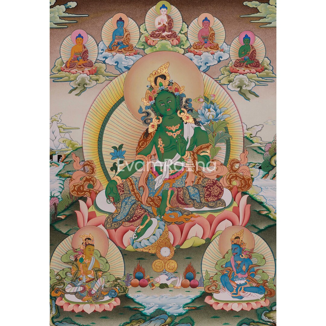 Green Tara Compassion Deity Art | Mother of All Buddha | Shyama Tara ...