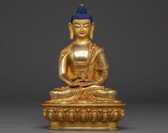 Sukhavati Ruler Amitabha Buddha Artwork | Altar Decor for Meditation | Figurine for Shrine, Altar and Dharma Decor | Sculpture Made In Nepal