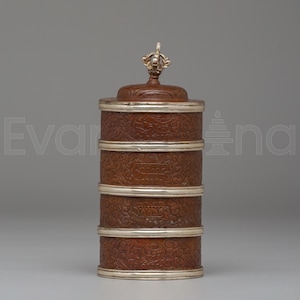 Traditional Altar Rice Pot | Buddhist Ritual Offering Vessel | Silver Plated Copper Pot for Altar Use