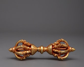 Buddhist Copper Vajra | Traditional Symbol of Spiritual Power and Protection | Handcrafted Vajra | Spiritual Protection and Meditation Tool