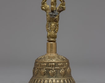 Bezaubernde Messing Glocke | Heilige buddhistische Ritualglocke | Meditation, Rituale und Wohnkultur-Akzent für Altar, Gebet, spirituelle Räume