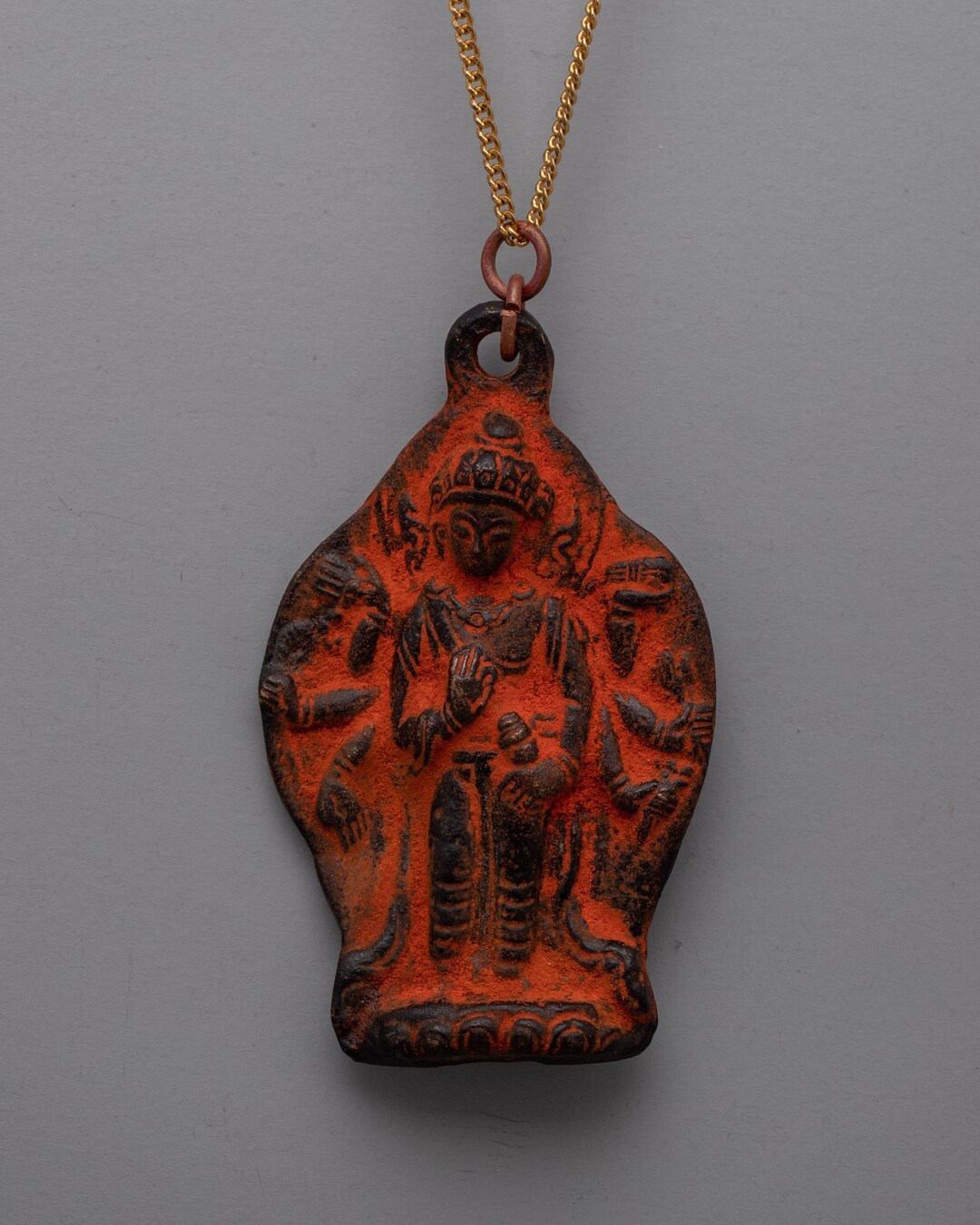 Eight- Armed Bodhisattva Gandhara Buddha Locket | Amulet for Luck and ...