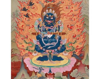 Traditional Sakya Mahakala Thangka | Gonpo Panjarnatha Protector