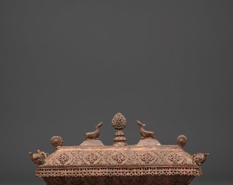 Tibetan Ritual Incense Burner | Handcrafted Copper Incense Burner for Ceremonies | Spiritual Burner for Meditation, Altar | Made in Nepal
