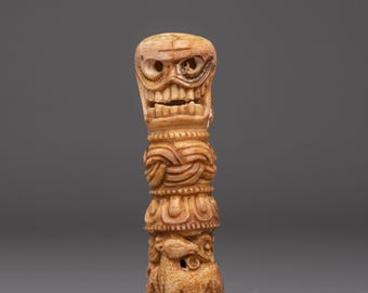 Sello budista hecho a mano / Herramienta ritual tibetana para empoderamiento y protección, símbolo sagrado, ideal para meditación y prácticas espirituales.