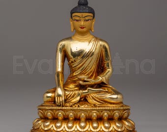 釈迦牟尼仏 悟りを開いた者 | 24K 金メッキを施した手作りの伝統的な