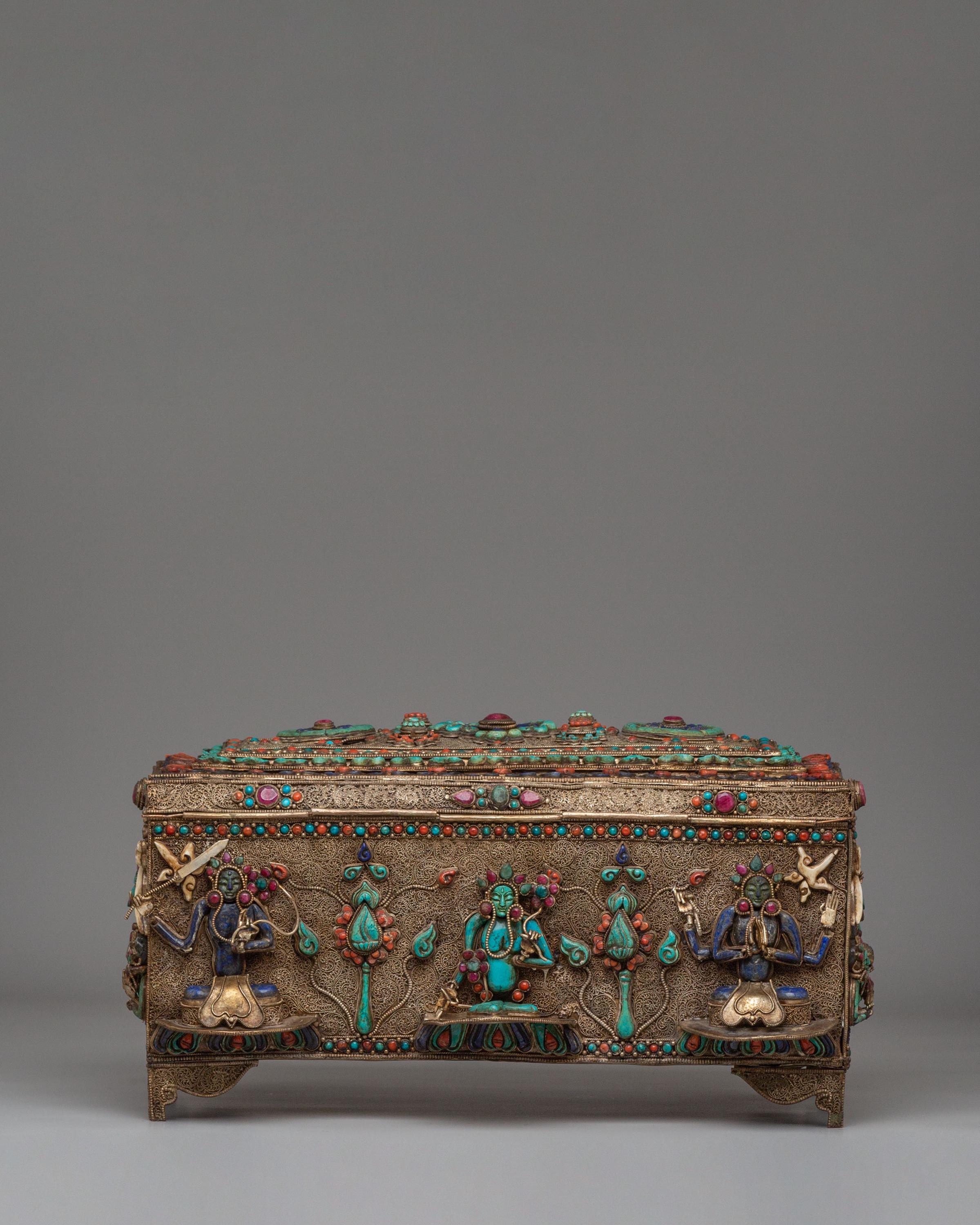 Handcrafted Buddhist Treasure Box | Sacred Meditation Decoration
