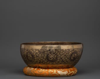 Tibetan Sound Bowl | Singing Bowl for Meditation, Sound Healing, Spiritual Energy, Chakra Balance, Mindfulness, Relaxation Gift for Wellness