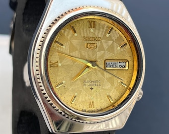 Vintage Seiko 5 Automatic Watch Model 6319-520A Japan - Etsy New