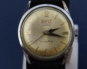 Vintage Camy Geneva Popular 17 Jewels Manual Wind Rare Swiss Made