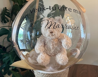 Ballon bulle personnalisé  – Annonce marraine originale