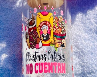 Christmas Calorie-Free Glass Jar | Mexican Holiday Food Decor