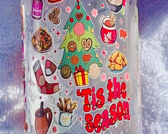 Concha Christmas Tree Jar | Mexican Holiday Decor with Bamboo Lid