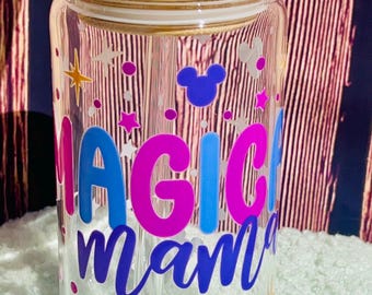 Magical Mama Glass Iced Coffee Cup | Disney Mom Gift