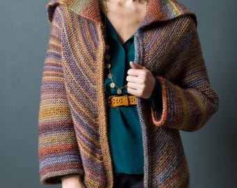 Patron de veste Sir Echo, modèle de tricot, pdf Boléro moderne pour femme, look tweed vintage, modèle en tricot, vêtements d'extérieur décontractés pour femmes, PDF anglais