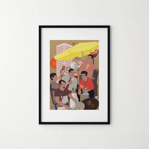 Arte de pared imprimible de un puesto de té en Gurgaon / Arte de oficina indio / Obra de arte hecha a mano / Descarga digital