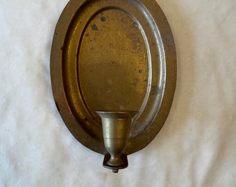 ¡Vintage! Aplique de pared danés de latón para velas
