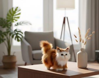Adorno de gato suave de peluche / Decoración de gato de peluche kawaii, accesorio para guardería
