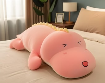 Peluche grande de cocodrilo de 80 cm / Almohada de peluche suave para la habitación del bebé