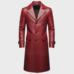 Crocodile leather trench coat - Etsy 日本