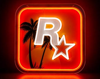 Retro-Gaming-LED-Neon-Wandleuchte, tropische Sonnenuntergangs-Spielzimmerleuchte, USB-dimmbare Gamer-Dekoration
