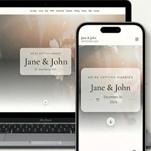 Sitio web de bodas moderno