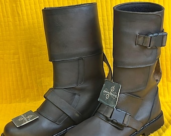 Cal Kestis Inspired  Leather Boots – Jedi Survivor Inspired  Cosplay Footwear – Brown Rugged Fantasy Costume