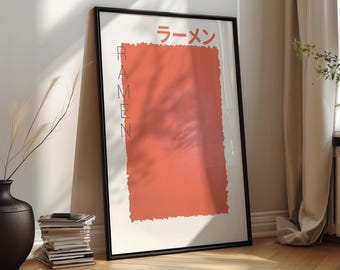 Ramen Wall Art Print – Japandi Japanese Food Poster for Kitchen Decor