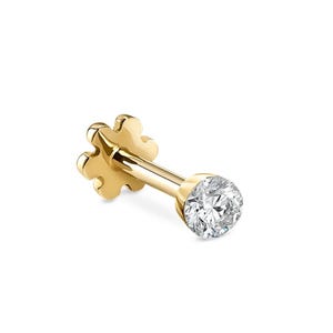 Scalloped Set Diamond Grace Threaded Backing