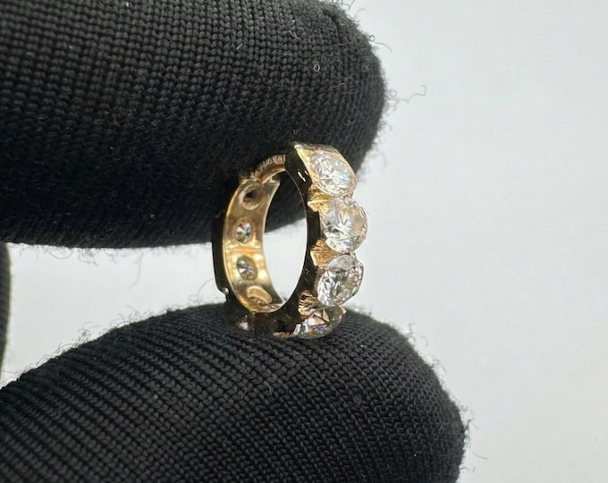 Invisible Set Large Diamond Eternity Hoop Earring