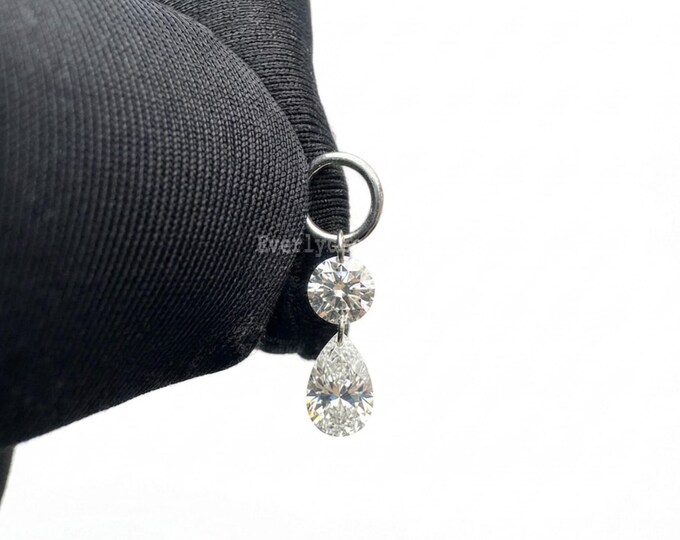 Floating Double Diamond Charm