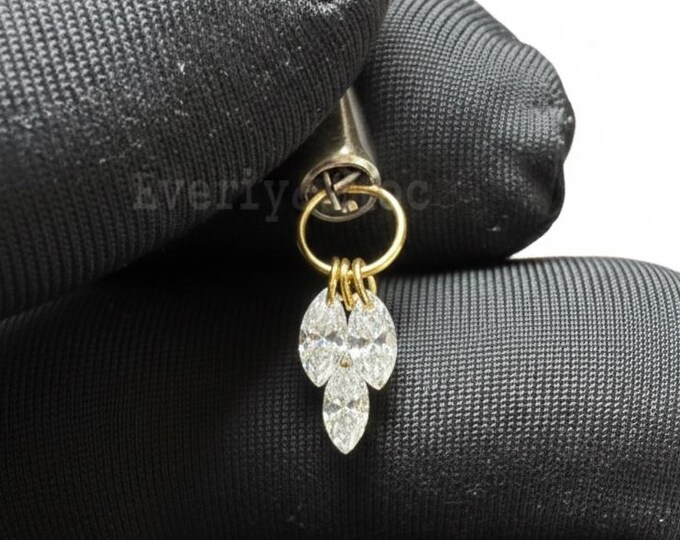 Floating Diamond Plume Charm