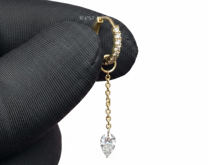 Pear Diamond Pendulum Charm: Earring Add-on